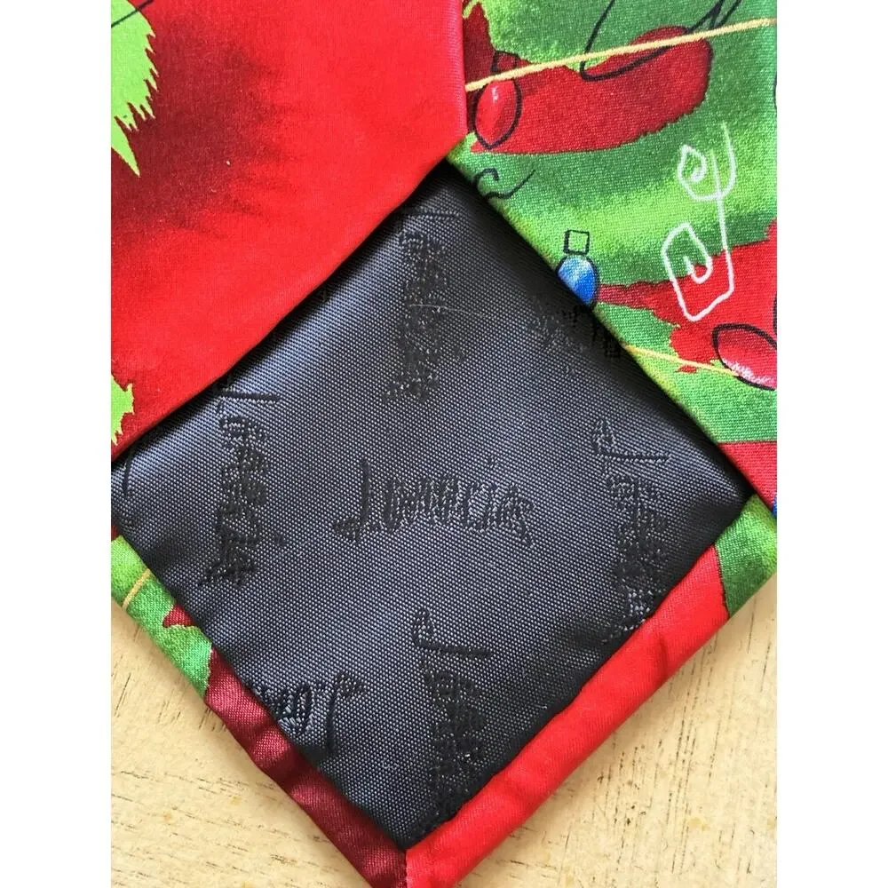 Vintage Jerry Garcia Silk Christmas Tie Collection 56 Abstract Tree Red Holiday